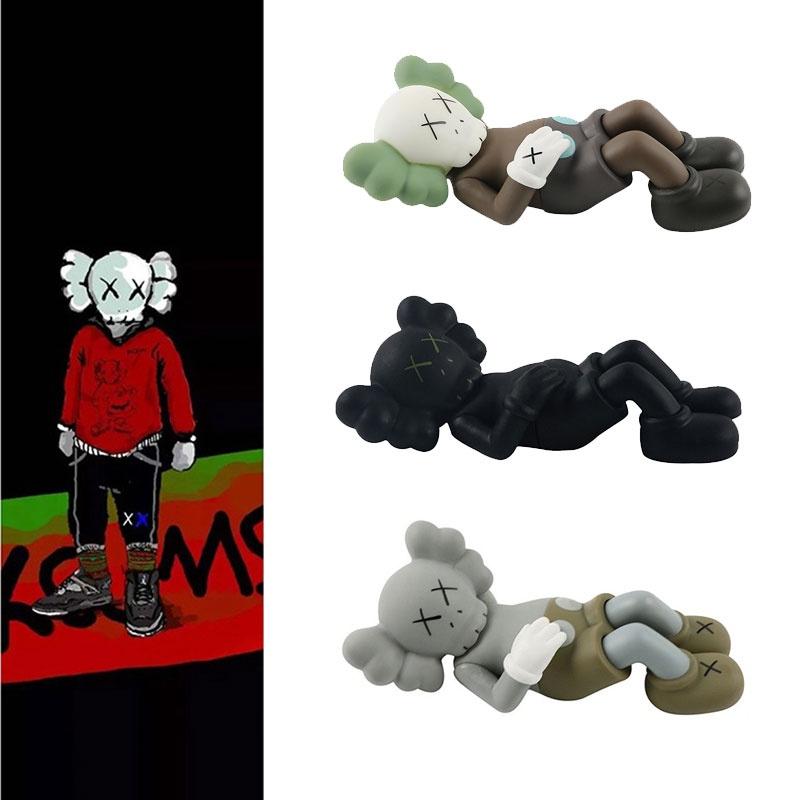 Sezamová ulice Kaws Cos Nosící panenka, Anime Trendy Figurka Velkoobchod 17cm, Materiál Pvc, Šedá