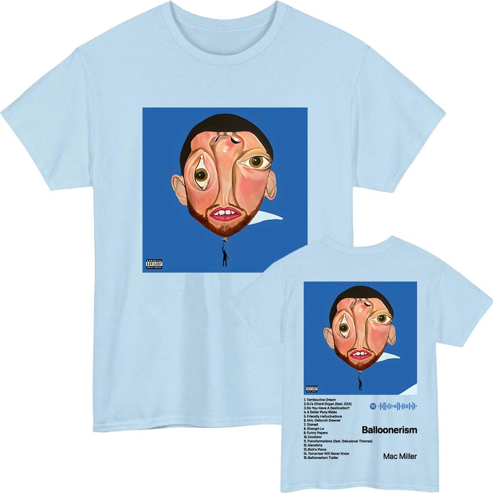 2025 New Balloonerism Macc Miller Tshirts Summer Short Sleeve Cotton T-shirt Men Women Camisetas Tees Print Clothes Unisex Tops