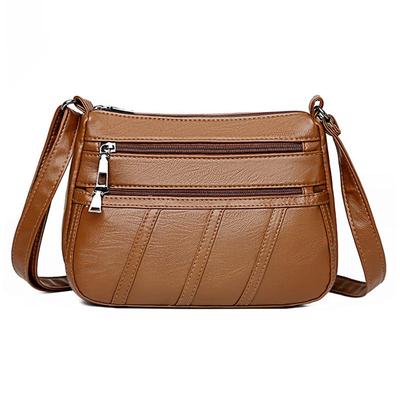 Ležérní dámská messenger taška s velkou kapacitou PU kůže přes rameno crossbody tašky dámská cestovní jednobarevná kabelka Bolsa Feminina CLE
