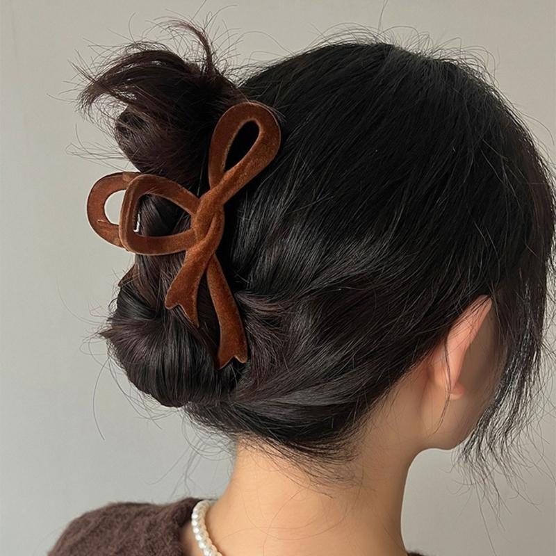 Soft Ribbon Bowknot Hair Clip for Women and Girls Fashionable and Versatile  Headwear Crab Hair Clips Hair Accessory