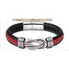 Jewelry Simple Two-color Leather Men's Bracelet Stainless Steel Magnet Buckle Trend Bracelet Creative Accessories