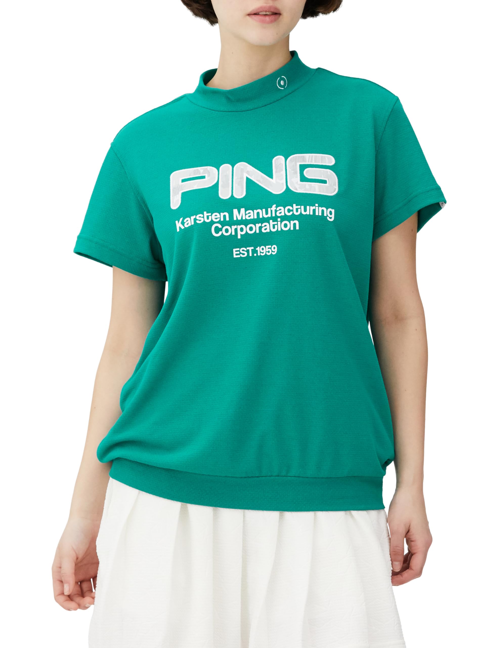 

Ping Apparel Women s Short Sleeve High Neck Shirt (DRYMIX: Moisture-Wicking, Quick-Drying, UV Protection) / Golf / 622-4167200 130_Green L