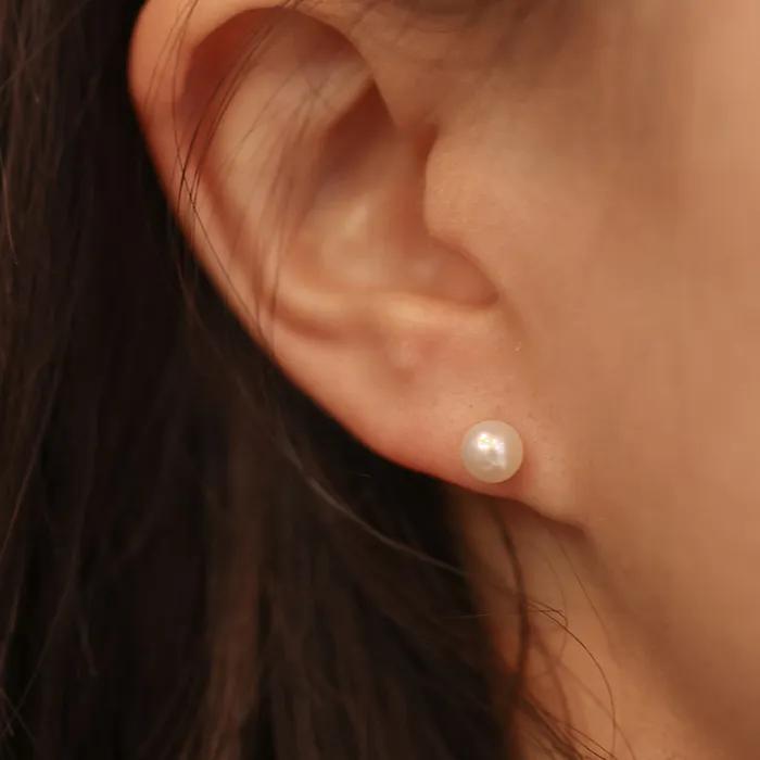 14K_Pure Pearl 5 Pure Pearl Earrings
