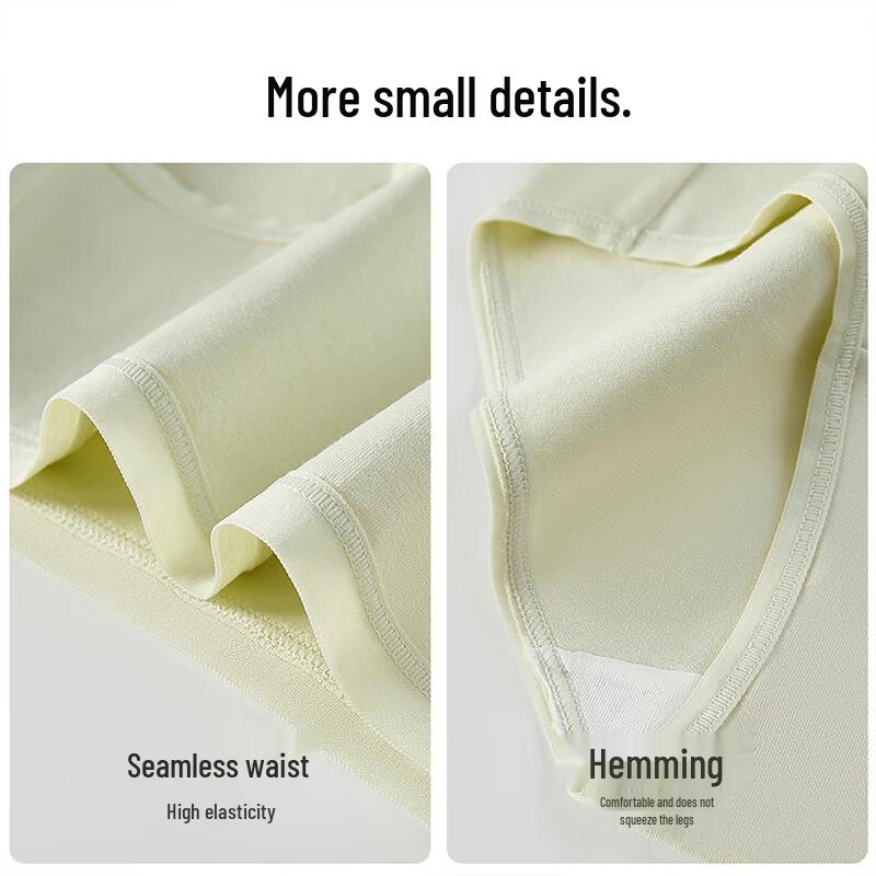 Yiershuang Women's 7-Pack Pure Cotton Antibacterial Mid-Waist Briefs