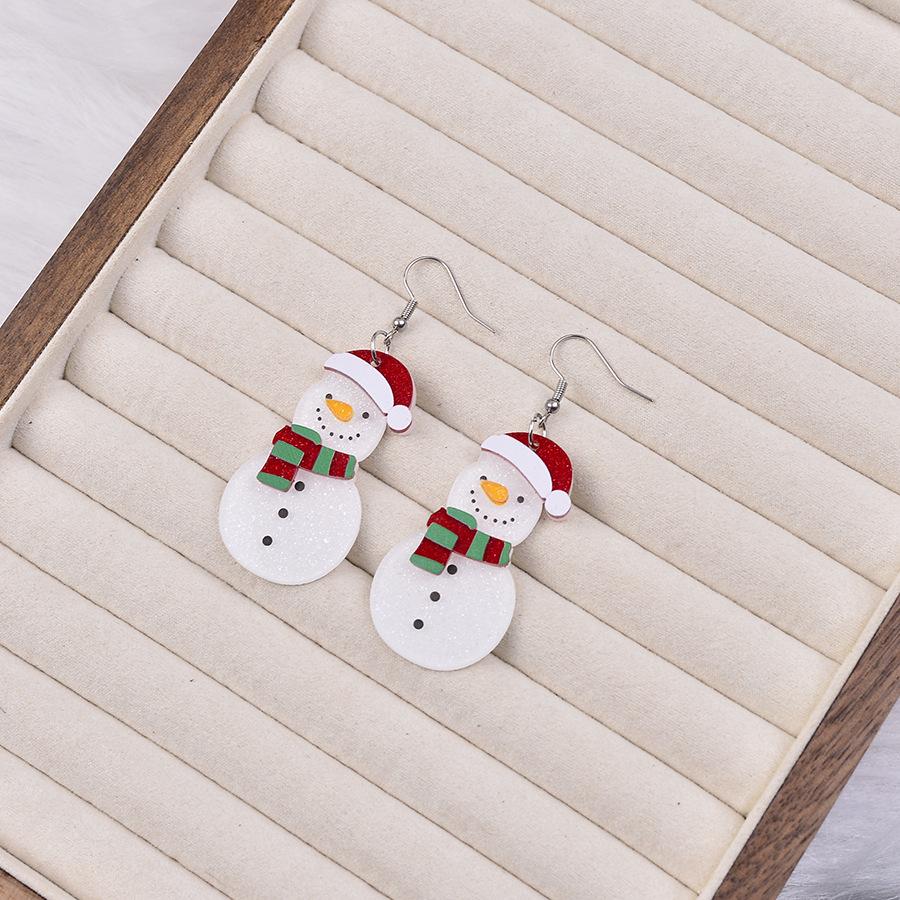 Winter Wonderland Christmas Earrings: Snowman, Colorful Gradient Snowflake, Reindeer, and Gnome Designs