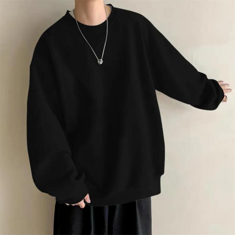 

Тонкие -без шапки Свитеры Мужчины Женщины Красивый Высокое чувство Весна Осень Портовый Бриз Ин Кэжуал Свободный С длинным рукавом Базовая рубашка L чёрный