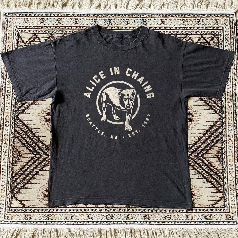 

HOT NEW Alice In Chains Lone Mutt Black Cotton Tshirt Unisex T-Shirt XXXL