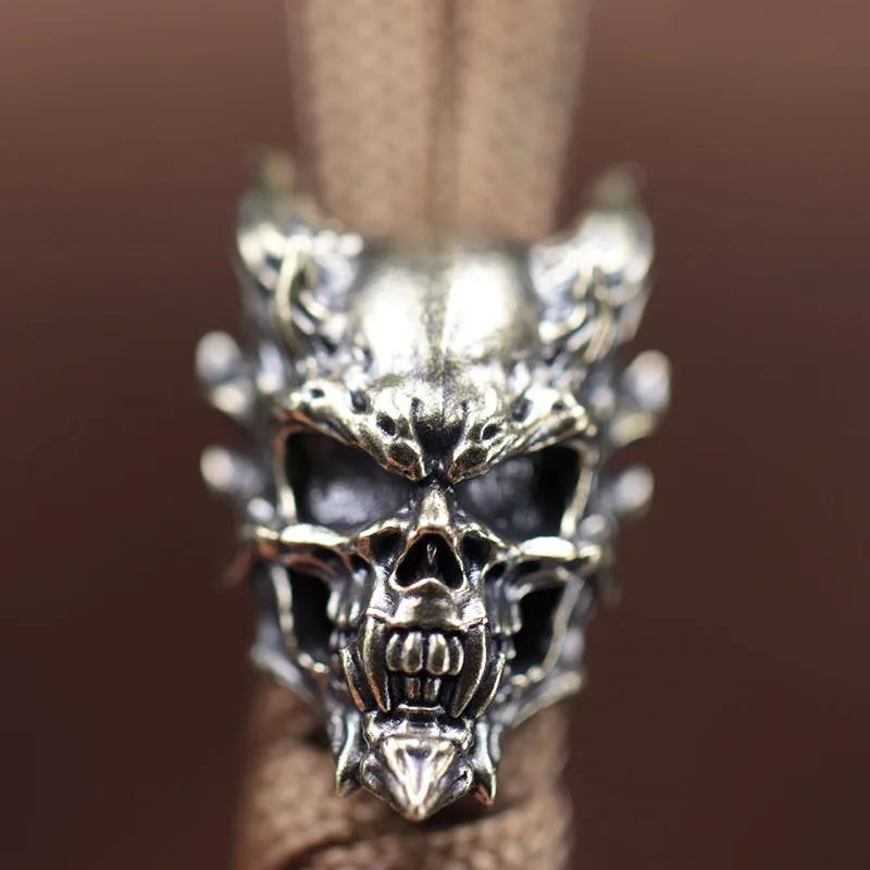 

Панк-стиль Череп Латунная Бусина-Нож EDC Для улицы DIY Плетеный из паракорда Шнурок Подвески Браслеты Шармы Ювелирные Аксессуары Подарок