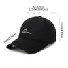 Fashion Letter Embroidered Baseball Cap Adjustable Wide Brim Peaked Cap Breathable Solid Color Sun Hat Summer