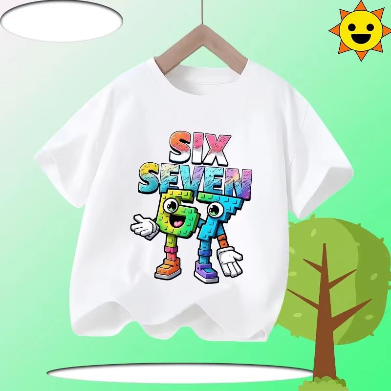 Kids 67 Themed Colorful Print TShirt Soft Cotton Fabric Breathable and Comfortable Ideal for Toddlers and Childrendf0293