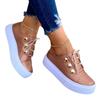 Large Size Autumn Casual Women's Single Shoes One Pedal Round Head Loafer Lace-up White Shoes Platform Muffin Shoes