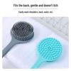 Portable Non-Slip Long Handle Silicone Bath Brush & Back Scrubber