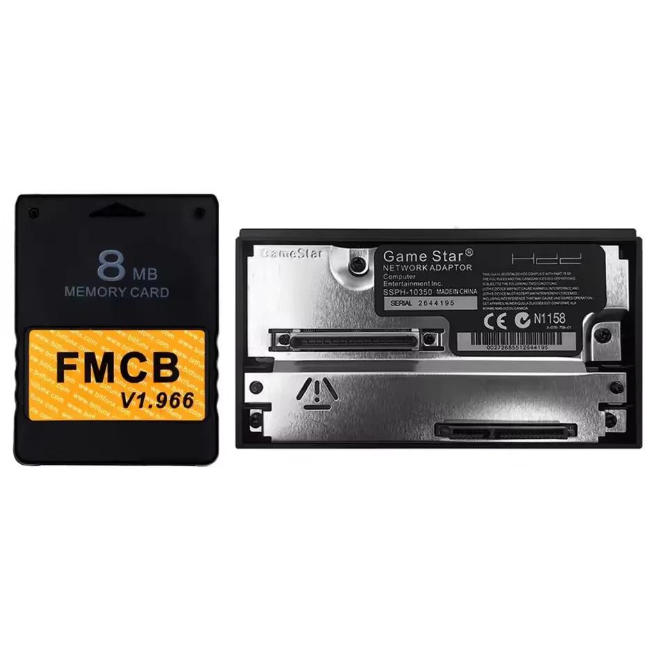 SATA Interface Network Card Adapter For PS2 Playstation 2 Fat Console SATA HDD Sata Socket w/Free McBoot V1.966 FMCB Memory Card