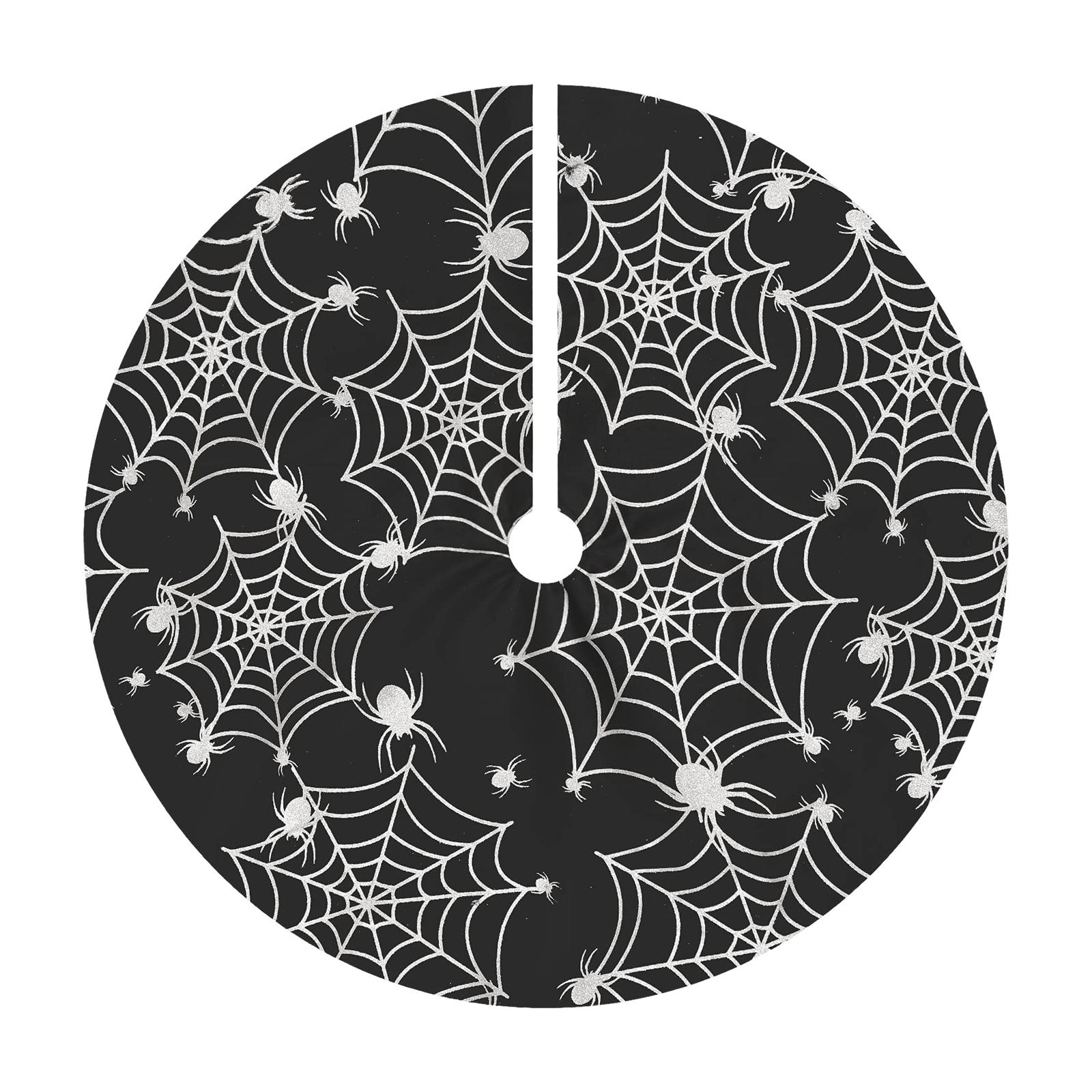 

Хэллоуин 24 дюйма Юбка для елки с сеткой, Коврик для рождественской елки для украшения праздничной вечеринки One Size