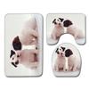 Animal Toilet Floor Mat Three-Piece Bathroom 3-Piece Carpet Doormat