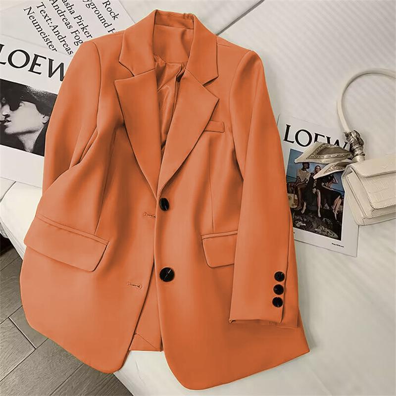 

Women s 2025 Spring Fashion Loose Casual Blazer – Small Size, Long Sleeve, Versatile Design S