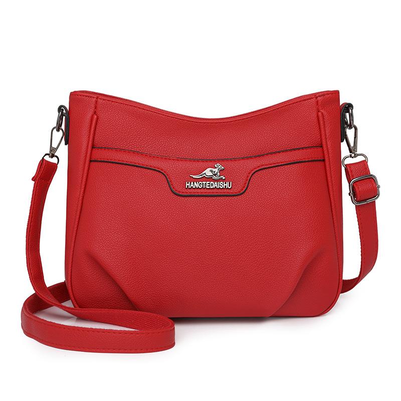 

Сумка через плечо большой вместимости для матери среднего возраста, сумка кроссбоди, маленькая квадратная сумка для поездок красный