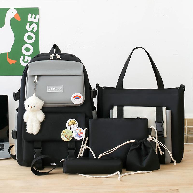 School bag new school bag primary school students fashion backpack large capacity girls casual junior high school students backpack fashion