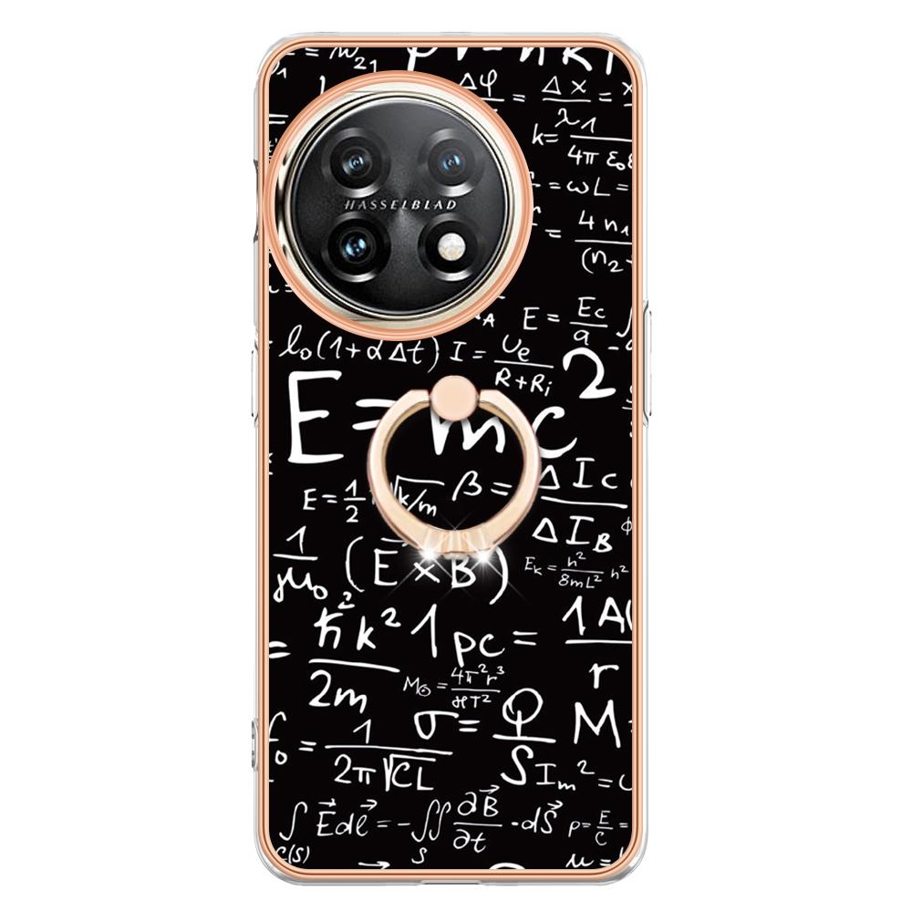 Luxury IMD Electroplating Frame TPU Shockproof Phone Case Metal Ring Stand For OnePlus 11/OnePlus Nord N300 N20 N30/OnePlus CE 3 Lite 5G