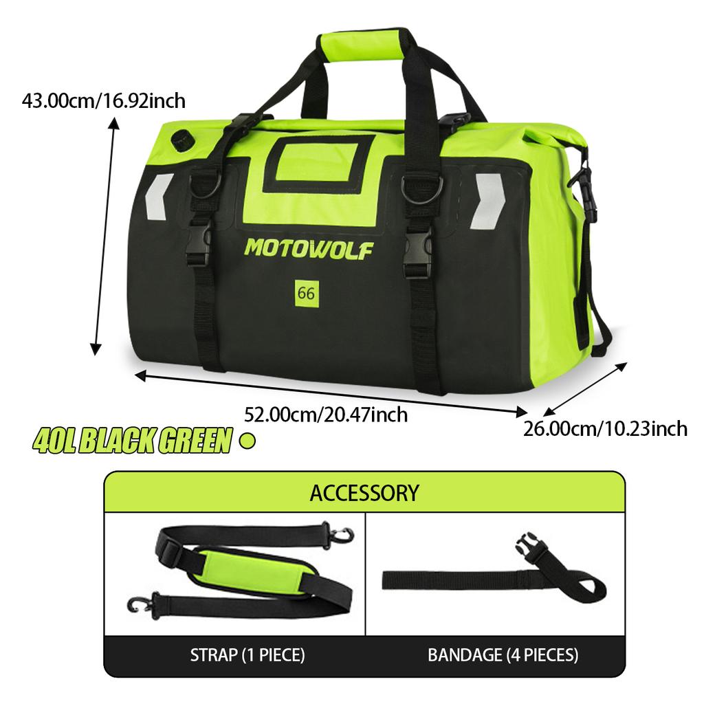 Motorcycle Tail Bag 20L 40L Waterproof Motorbike Top Case Bag Rear Seat Dry Luggage Universal Moto Top Box Panniers Bag
