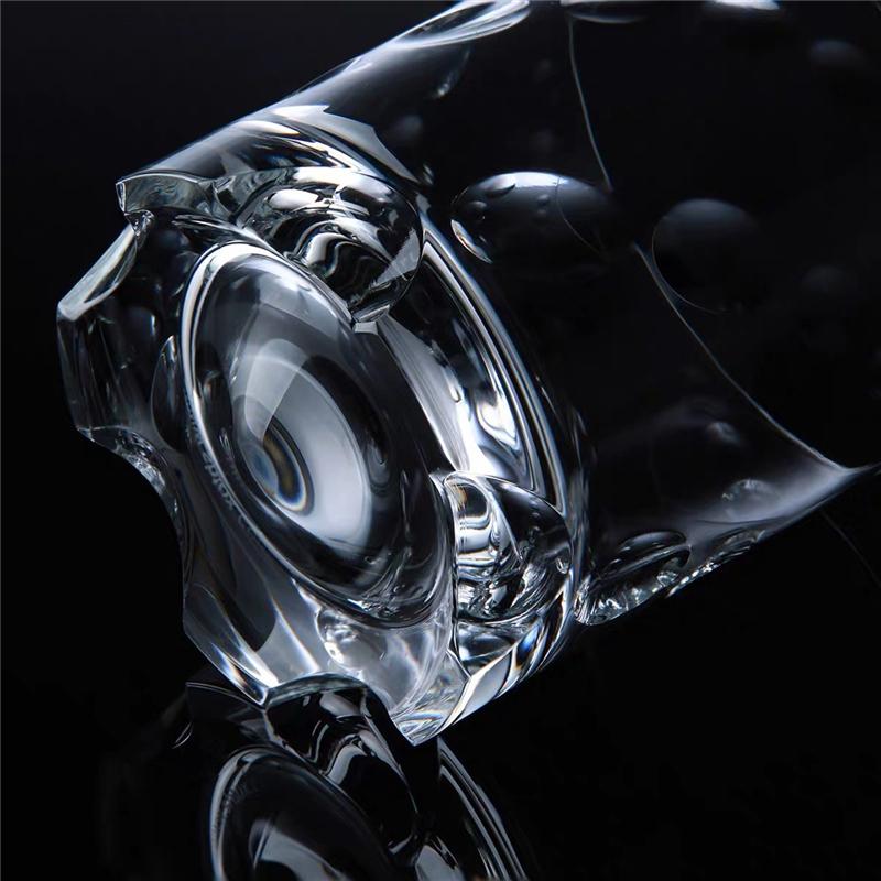 280ml Rotating Whiskey Glass Old Fashioned Glass for Drinking Bourbon,Scotch,Cocktails or Tea,Whisky