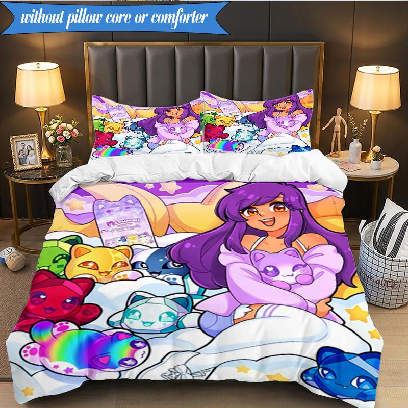 Purple Powerhouse 3pcs K-pop Music Group Bedding set,Ideal for Bedroom, Dormitory,Including Duvet Cover And 2pcs Pillowcases,Fan Gifts