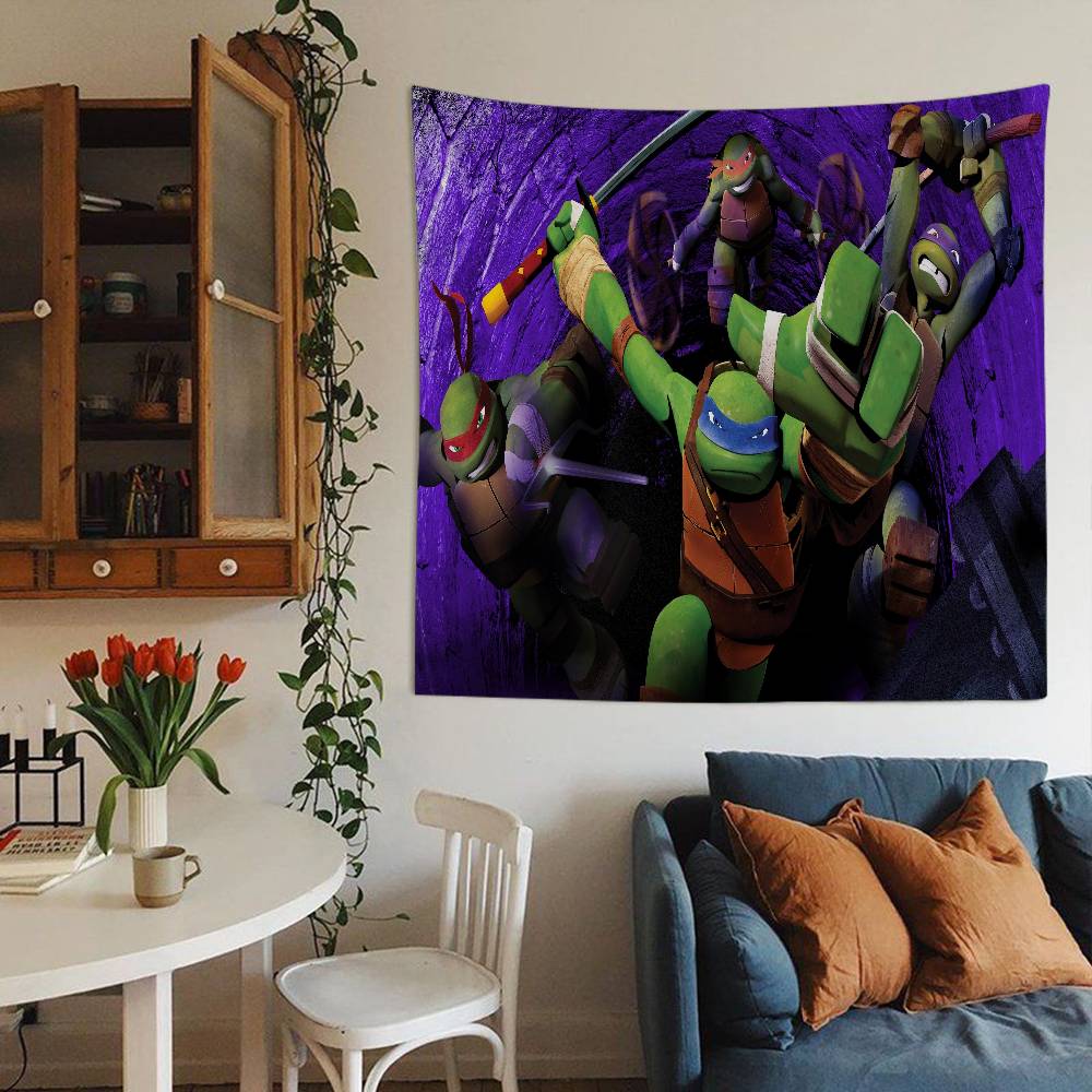 N-Ninja Turtles Cartoon Anime Cartoon Tapestry Art Science Fiction Room Home Decor Wall Hanging Home Decor