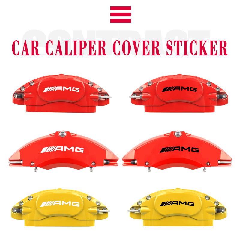 AAVR1 6pcs Car Brake Caliper Sticker For AMG Mercedes Benz W212 W213 W205 AMG W177 W247 W176 GLA GLC Modification Auto Accessorie