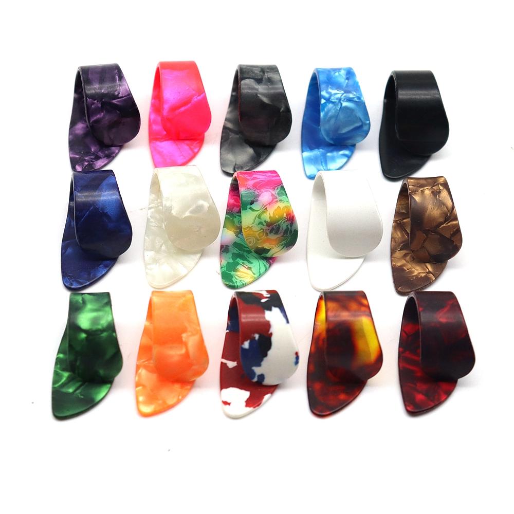 50Pcs100Pcs Celluloid Guitar Thumb Finger Picks Thumb Picks Finger Picks Flat Thumb Picks Color Random