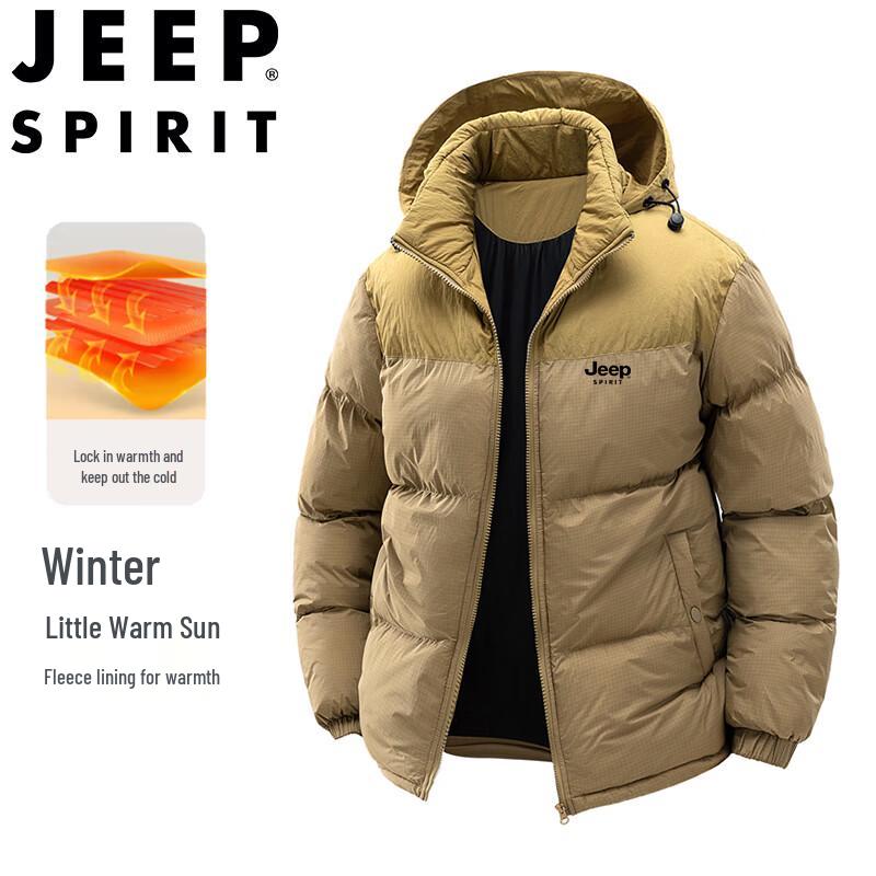 JEEP SPIRIT Men's Hooded Cotton Padded Jacket