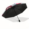 Merry ChristmasRed Foil Ornament with Snowflakes and BaublesUmbrella, Portable 3-Fold Compact Umbrella,Christmas Gift ES426
