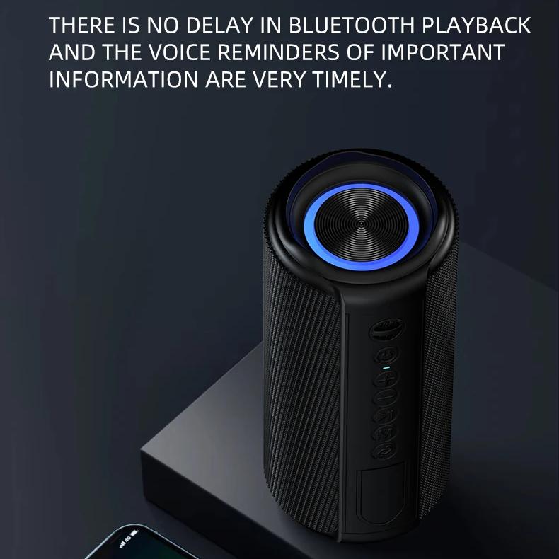 Portable Speaker,Wireless Bluetooth Speaker,IPX7 Waterproof, 40W Loud Stereo Sound,13H+ Playtime with Lights, for Home Outdoor