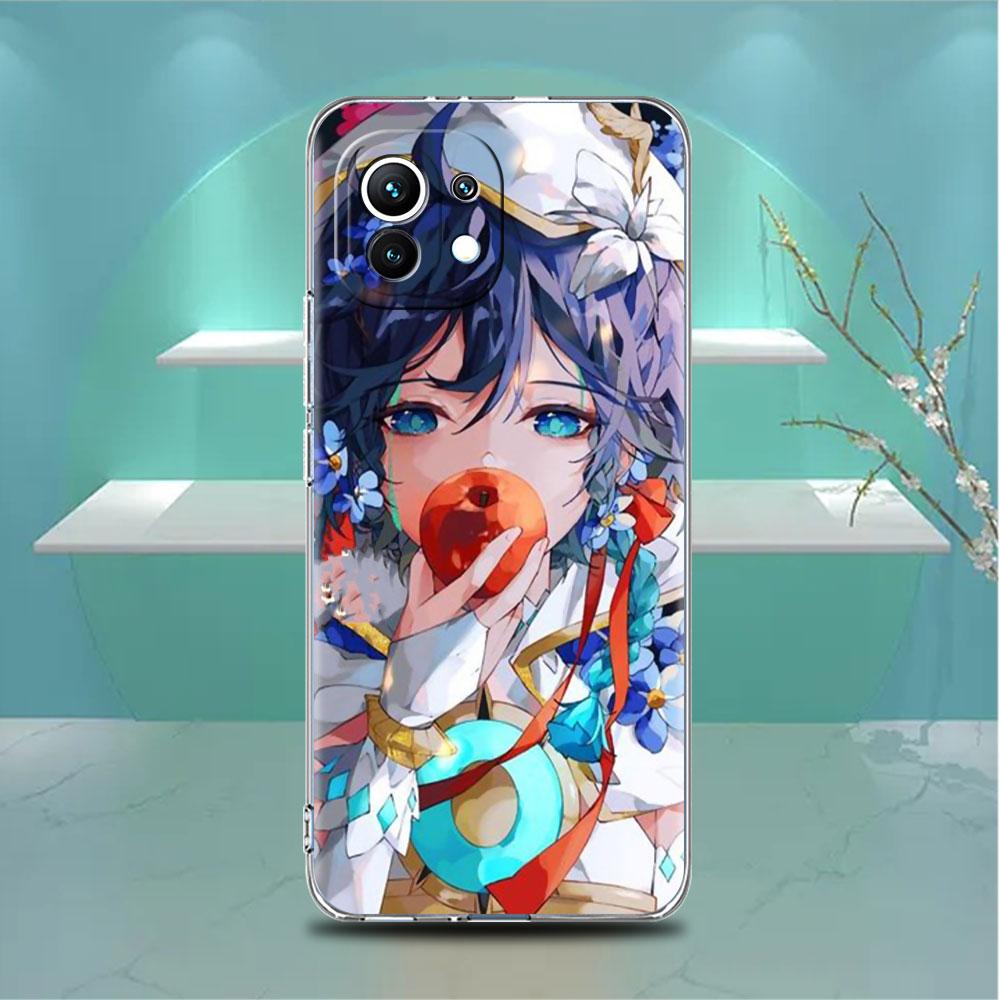 Genshin Impact Raiden Shogun Baal Clear Case For Xiaomi Mi Poco X3 NFC M3 Pro F3 F1 11 Lite 12 Note 10 11T 9T Phone Cover