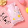 Small cartoon printed hot water bag, mini water filling hand warmer bag, winter heating pad thermal insulation bag explosion-proof hand warmer