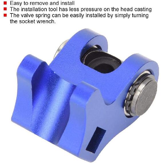 Valve Spring Compressor Tool, Aluminum Alloy Valve Spring Compressor & Installation Tool Fit for / LS1 (Blue)