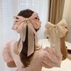 Gentle Wind Big Bow Organza Spring and Summer Velvet Super Summer Hairpin Back Head Hairpin Hair Accessories Headgear Women