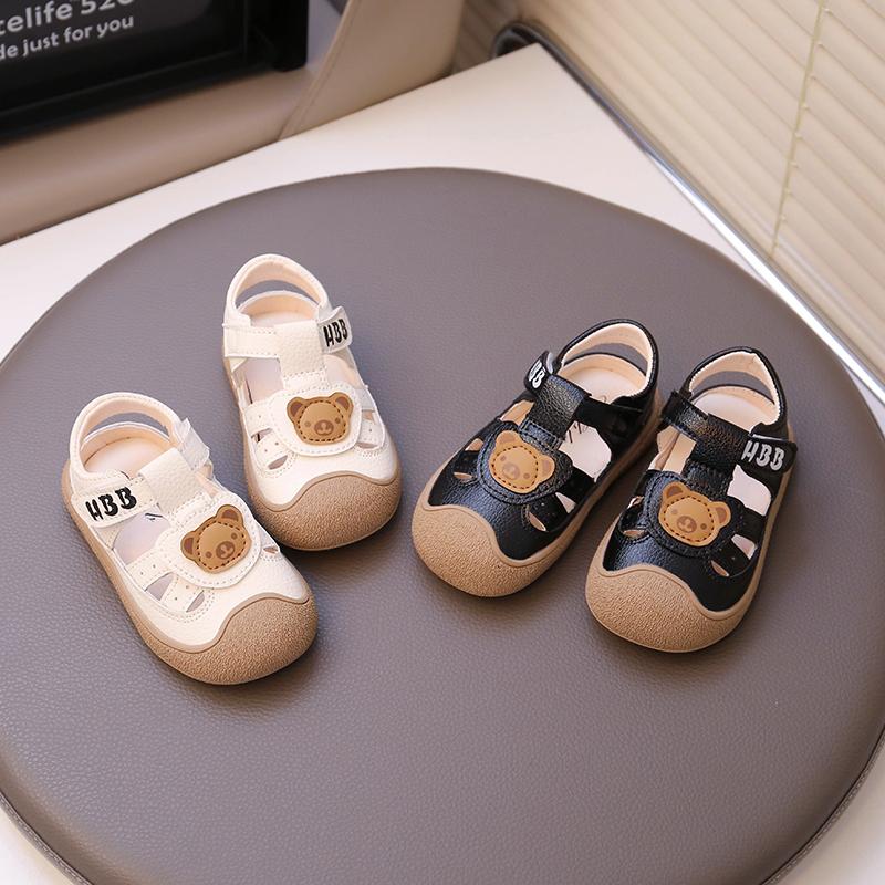 Baby First Walkers Breathable Anti-Slip Soft Sole Comfortable Sandals 2025 Summer New Sandals for Toddlers Beach Shoes Bears
