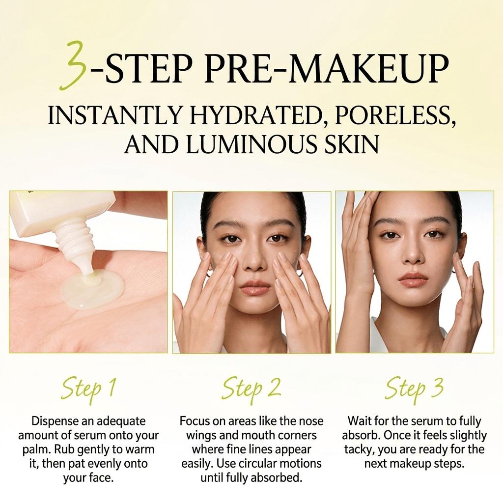 Moisturizing Face Primer Essence, Hydrating & Soothing Makeup Base, Long Lasting Smooth Finish, Ligh