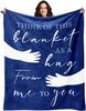 Inspirational Healing Throw Blanket Perfect Get Well Gifts for Women Purple X Inch Hug Blanket After Surgery or Breast Cancer Ca