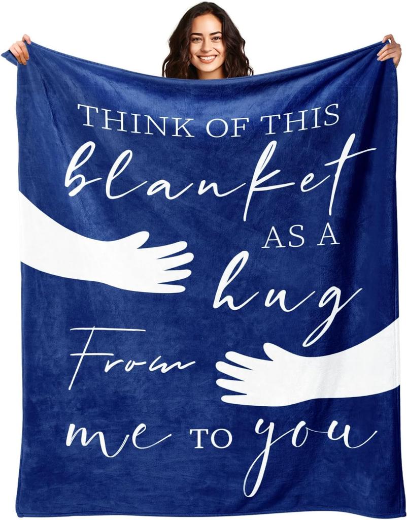 Inspirational Healing Throw Blanket Perfect Get Well Gifts for Women Purple X Inch Hug Blanket After Surgery or Breast Cancer Ca