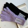 ROLAROLA LACE LABEL ANGORA GLOVES BLACK