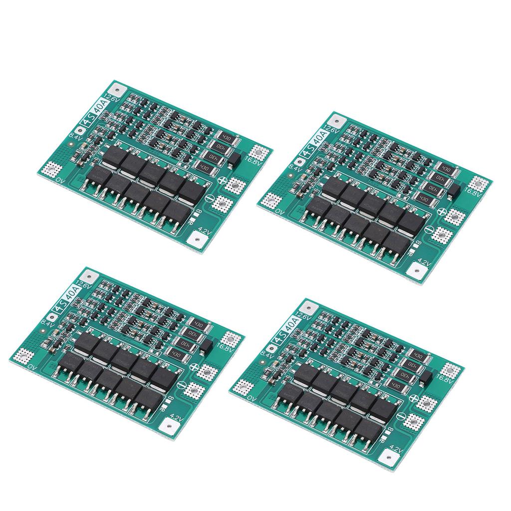 4Pcs Lithium Battery Balance Module 4S 18650 Protection PCB Cell Board 40A Power Accessories