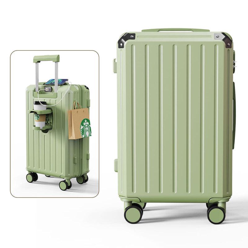 JOURHEY SHI Multi-functional Luggage with Cup Holder for Women