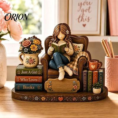 Thanksgiving Tiered Tray Ornaments Wooden Autumn Figurine for And Halloween Decor, Retro Fall Reading Character Vintage Harvest Tabletop Signs