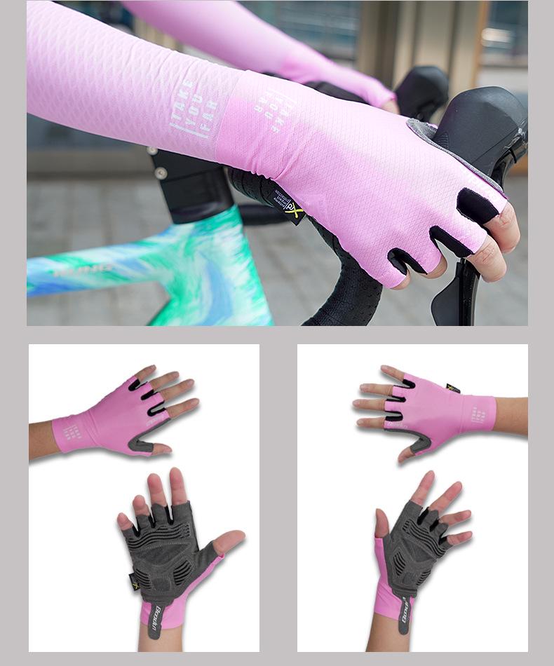 Breathable Half-Finger Summer Cycling Gloves: Shock-Absorbing & Wear-Resistant for Road and Mountain Biking