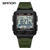 Sanda Men's Large Screen Luminous Multifunctional Waterproof Countdown Wristwatch