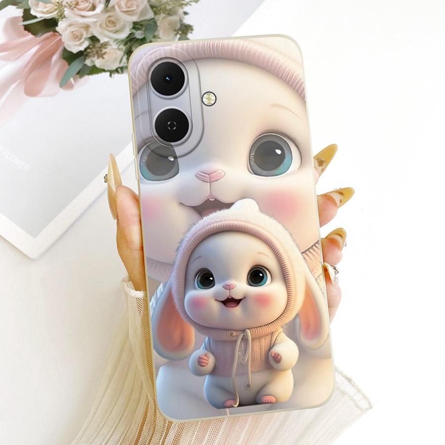 Pone Case for Tecno Spark Go 2 Case KM4 Cute Panda Lovely Rabbit Pattern Shell for Tecno Sparkgo2 GO 2 Len Proective Back Capa