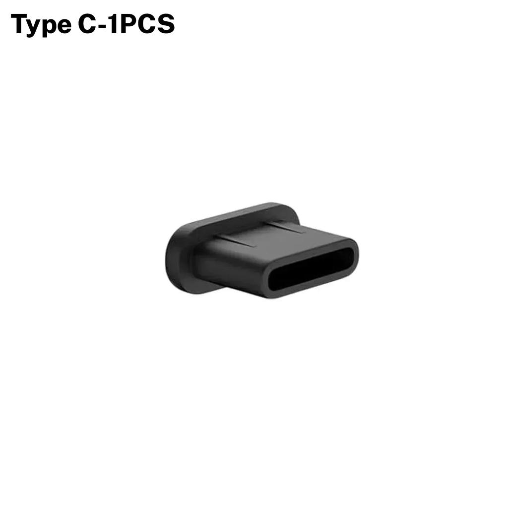 Type C & Lightning Silicone Dust Plugs, Anti-Dust Port Cap, Waterproof Cover for iPhone 15 Series Samsung Xiaomi Android
