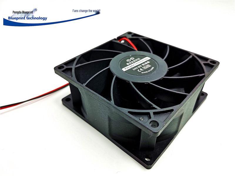 High Airflow 9.2CM Double Ball Bearing Variable Frequency Cooling Fan 24V 0.6A
