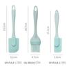 3PCS Cream Scraper DIY Bread Cake Butter Spatula Mixer Oil Brush Kitchen Baking Tool Silicone All-In-One Baking Kitchen Utensil